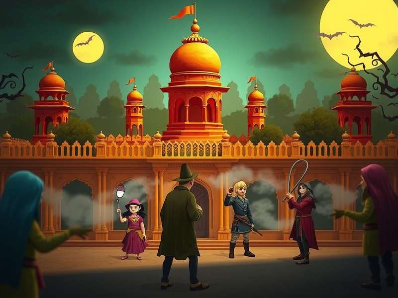 Haunt Hunt community event with players in costumes